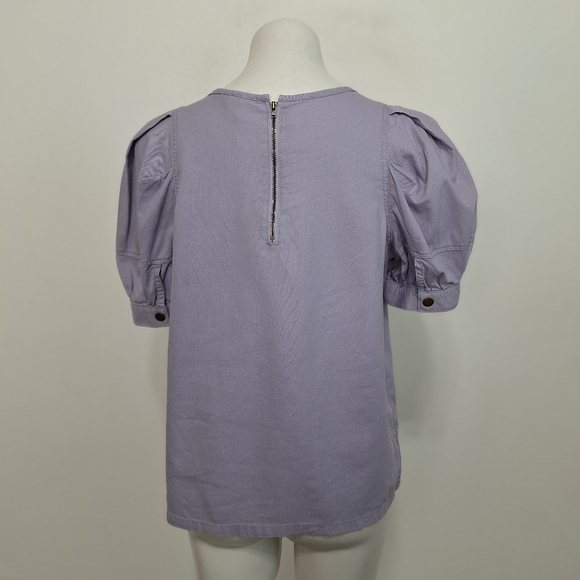 Universal Thread NEW Coquette Lavender Puff Sleeve Streetwear Blouse Size S - Picture 5 of 14